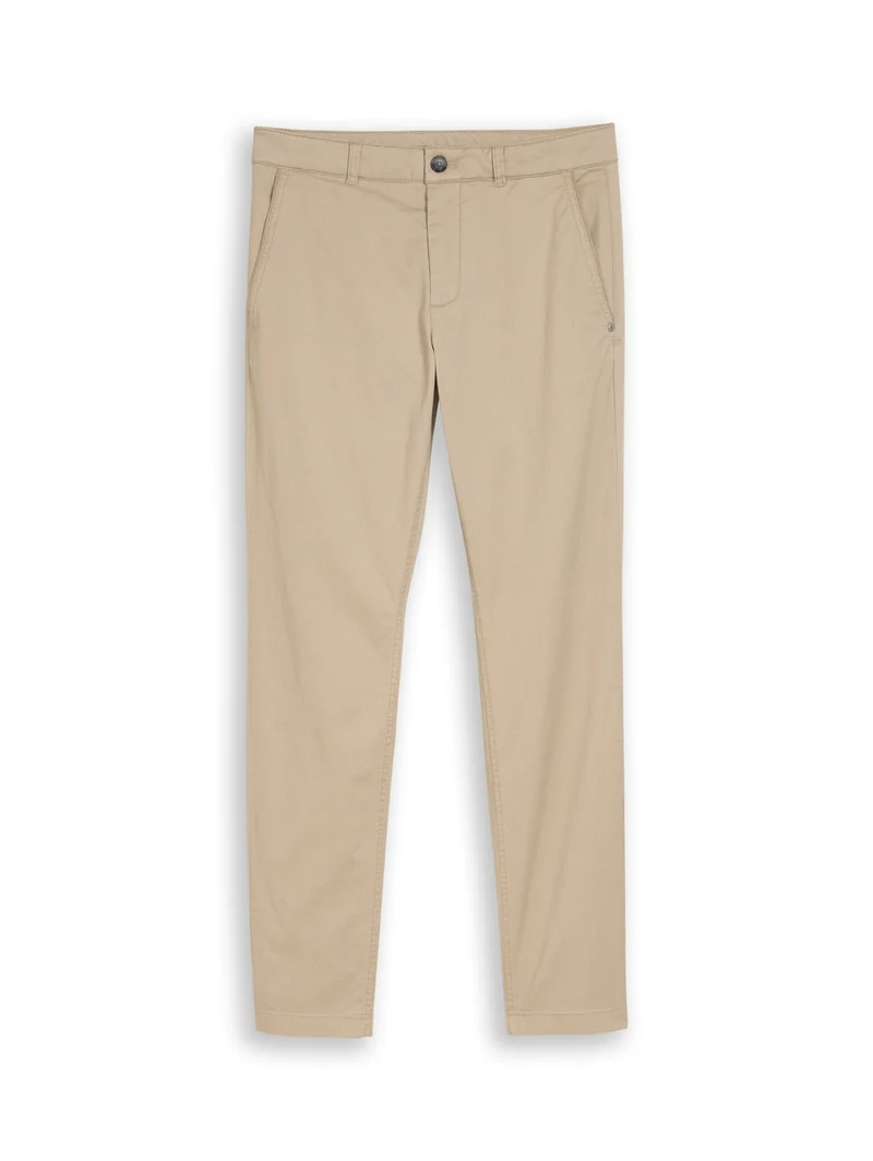 slim printed chino, beige mini geometric print