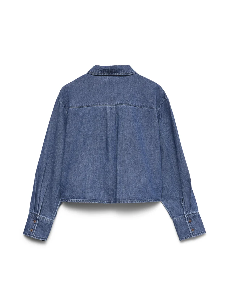 VMPOSEY LS DENIM SHIRT YO387, Medium Blue Denim