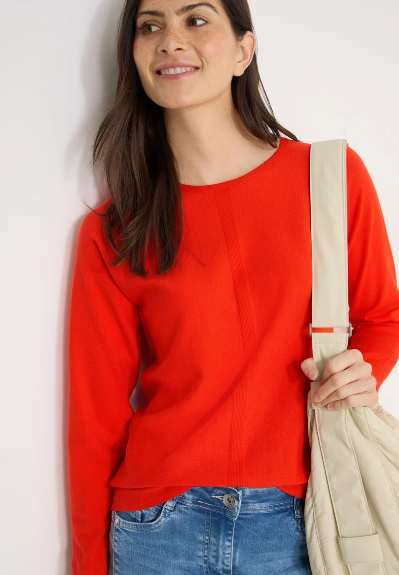 Soft touch dolman, cherry tomato orange