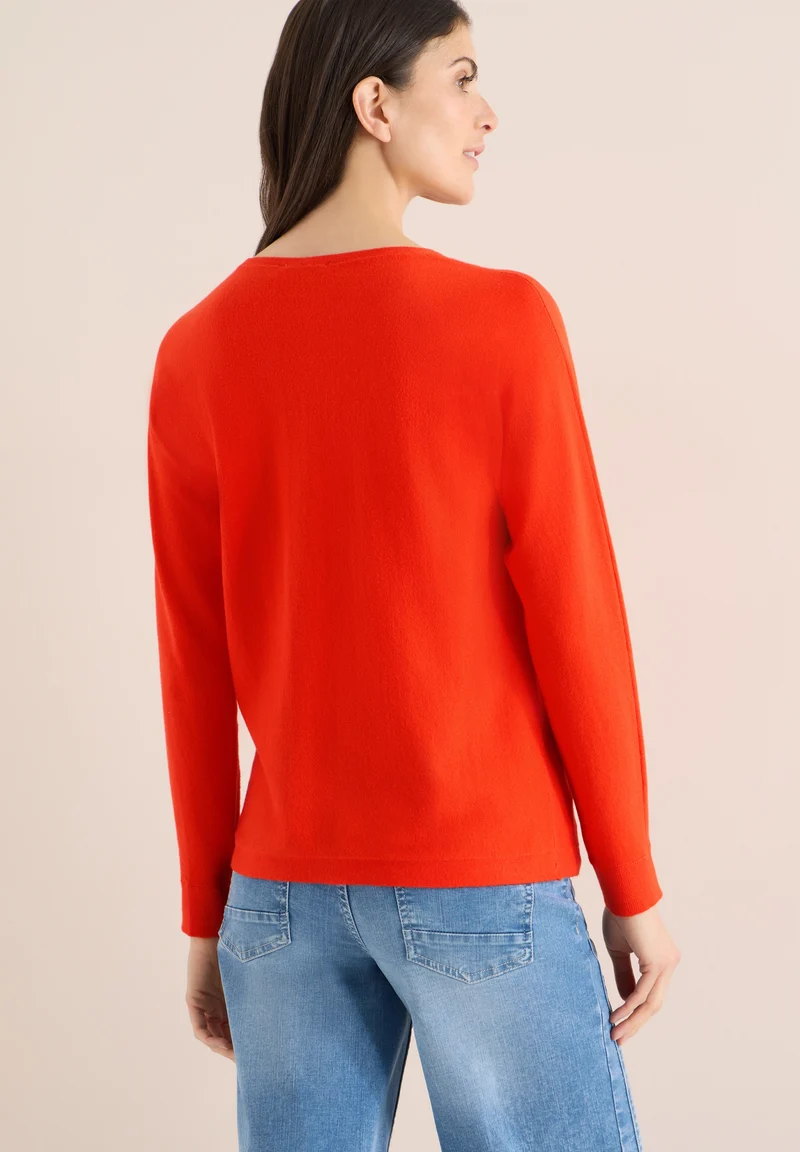 Soft touch dolman, cherry tomato orange