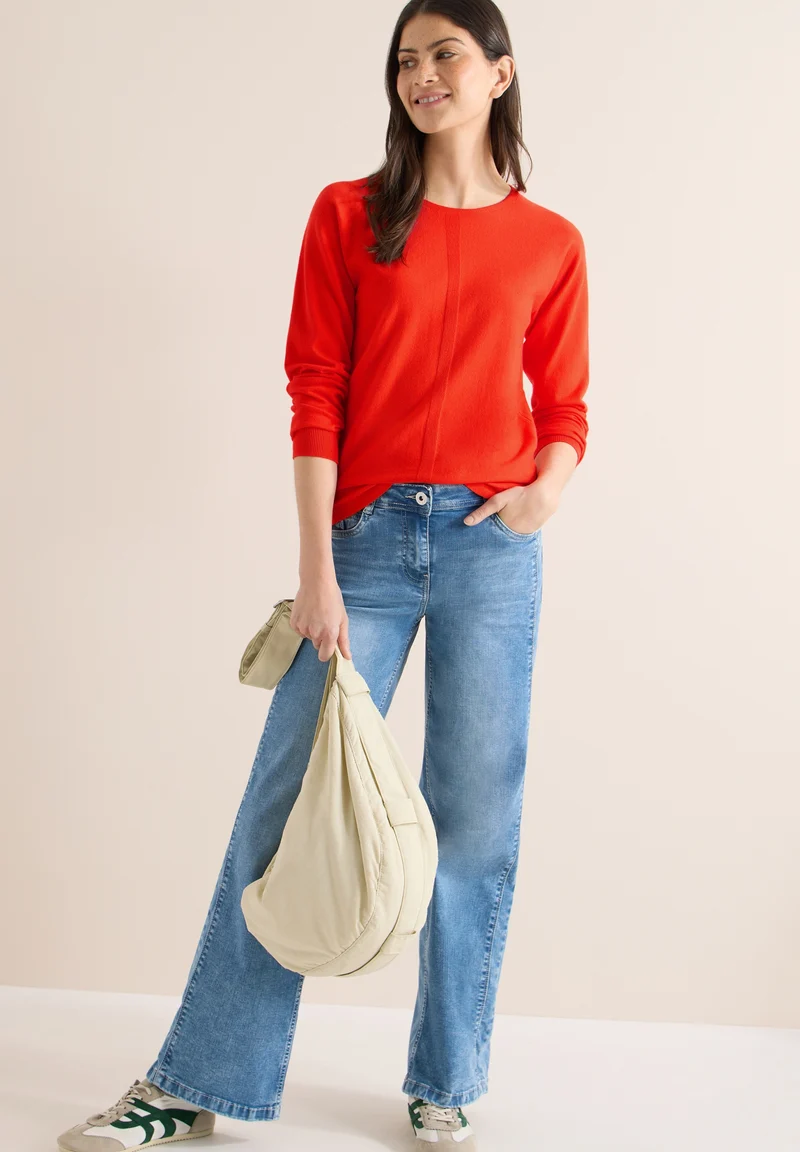 Soft touch dolman, cherry tomato orange