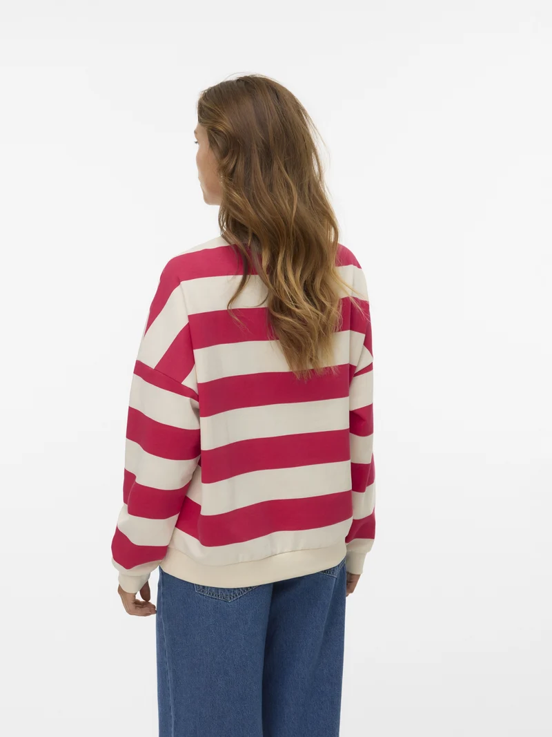 VMVIOLA BEA LS SWEAT BOX JRS, Jazzy/FEARLESS STRIPE