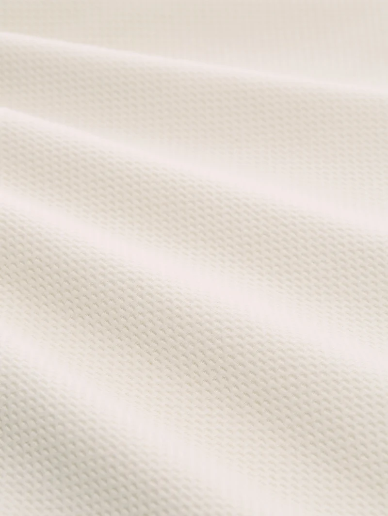 structured crew neck, Wool White