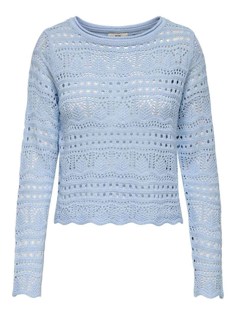 JDYSUN LAY L/S BOATNECK PULLOV. KNT, Cashmere Blue