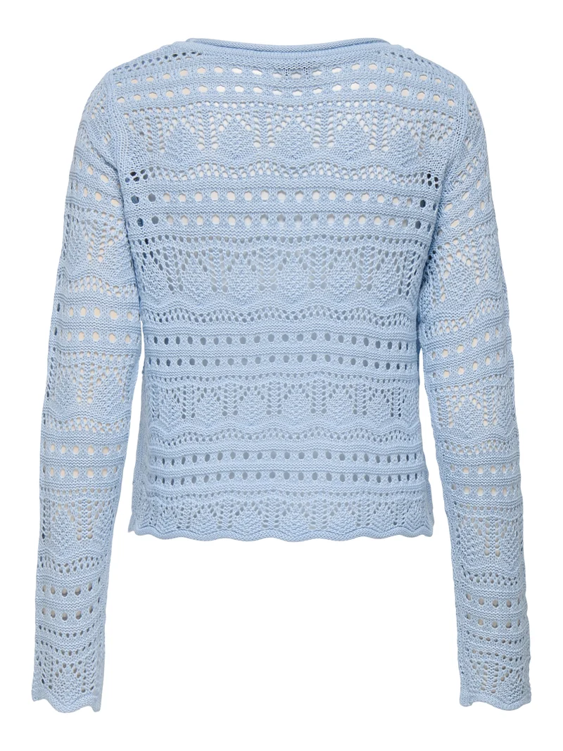 JDYSUN LAY L/S BOATNECK PULLOV. KNT, Cashmere Blue