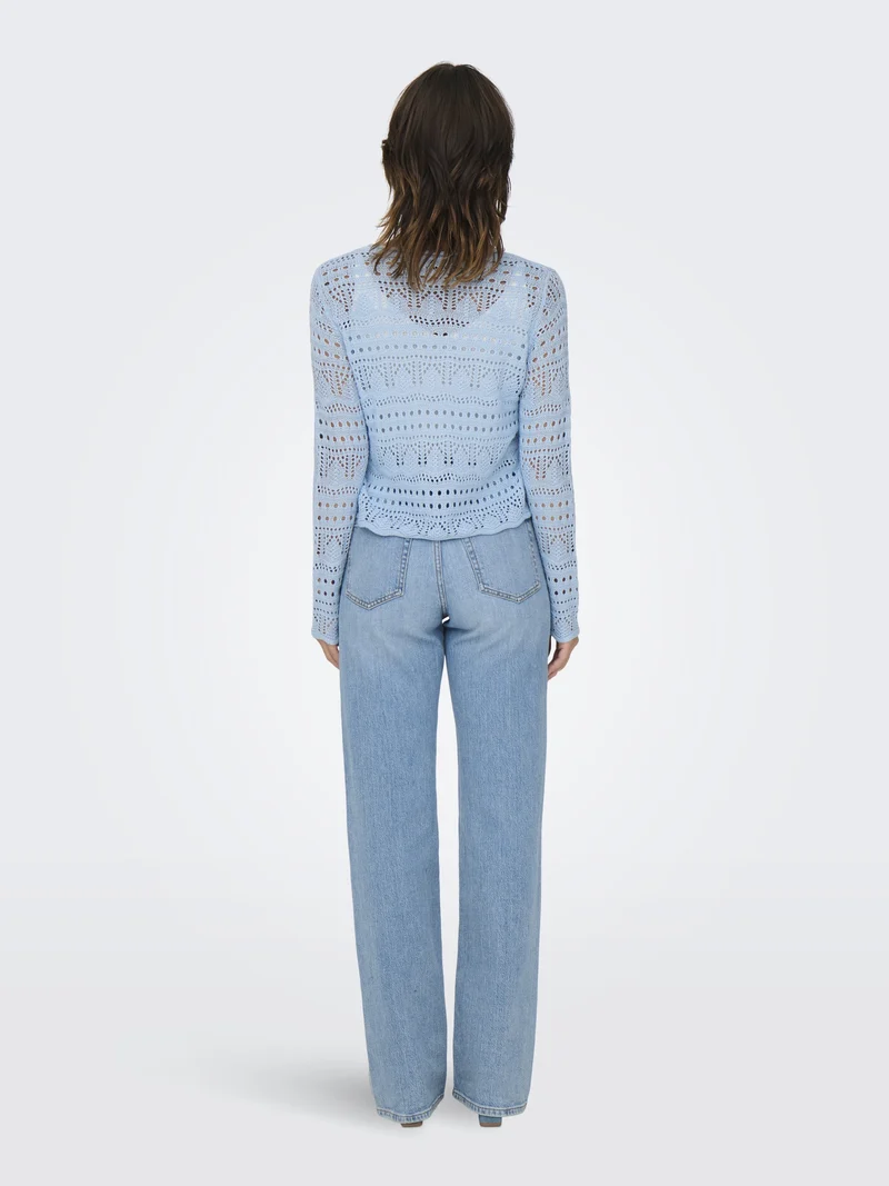 JDYSUN LAY L/S BOATNECK PULLOV. KNT, Cashmere Blue