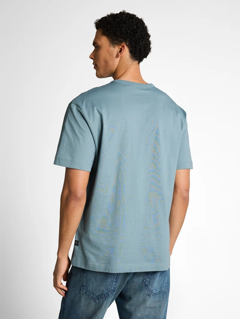 relaxed solid t-shirt, citadel blue