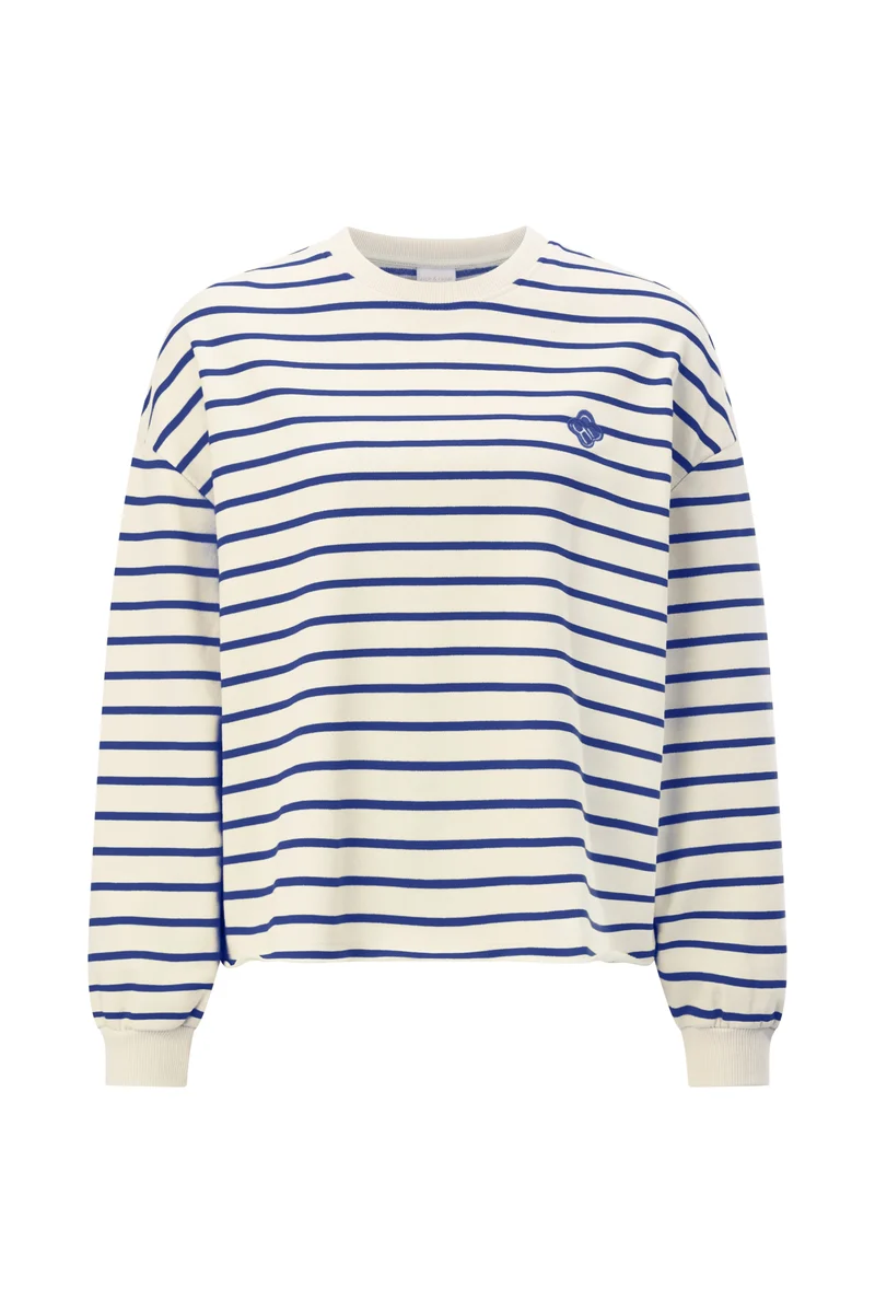 O Striped Sweatshirt, royal blue