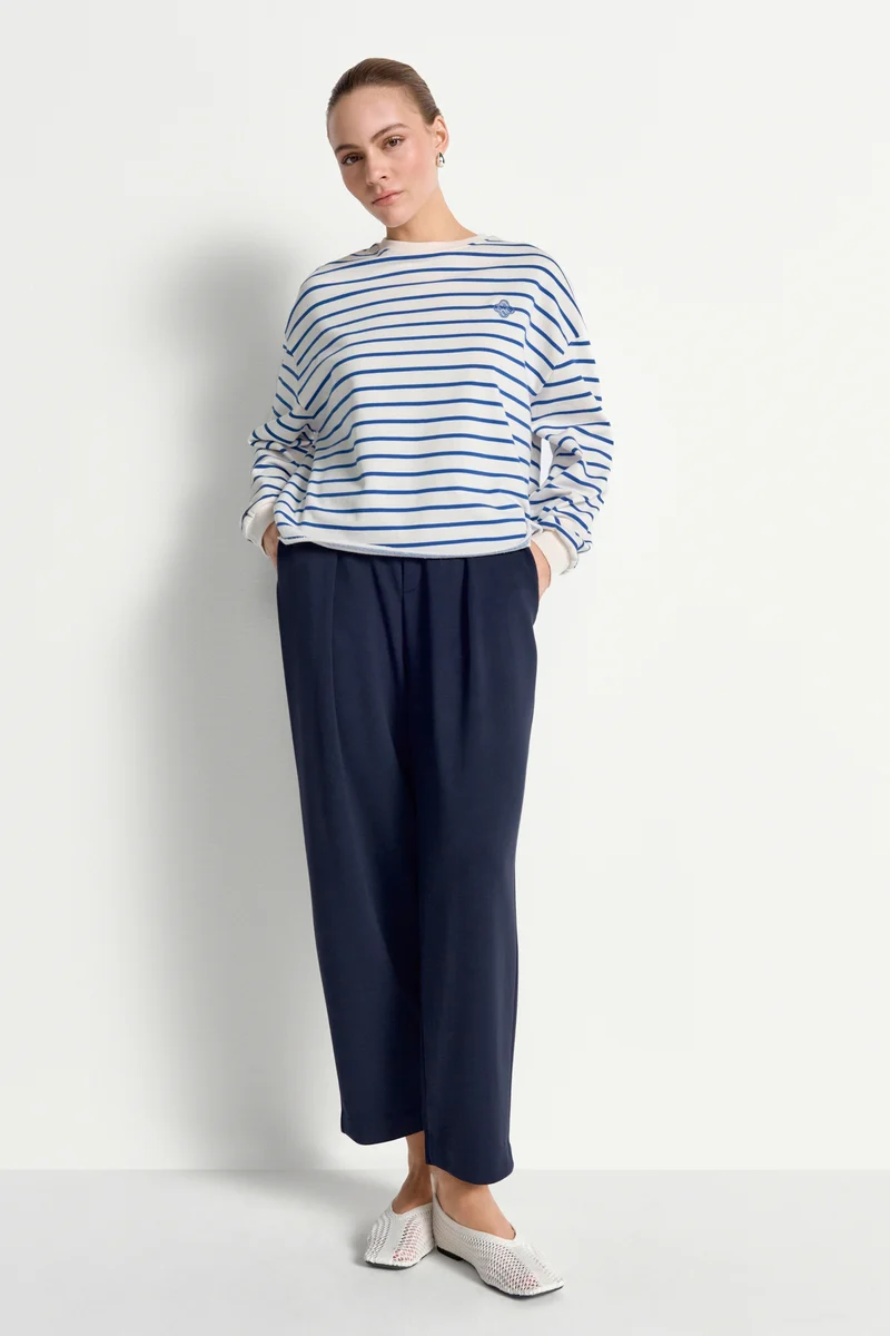 O Striped Sweatshirt, royal blue
