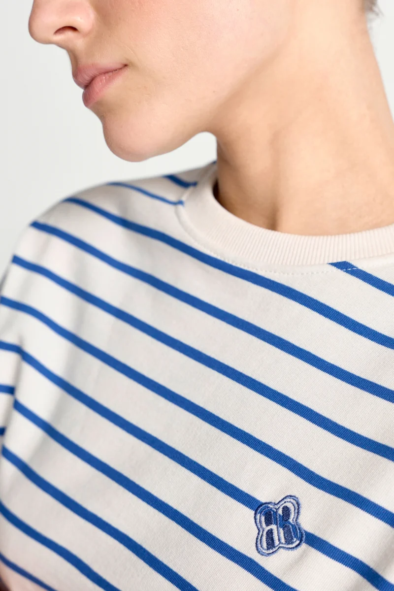 O Striped Sweatshirt, royal blue