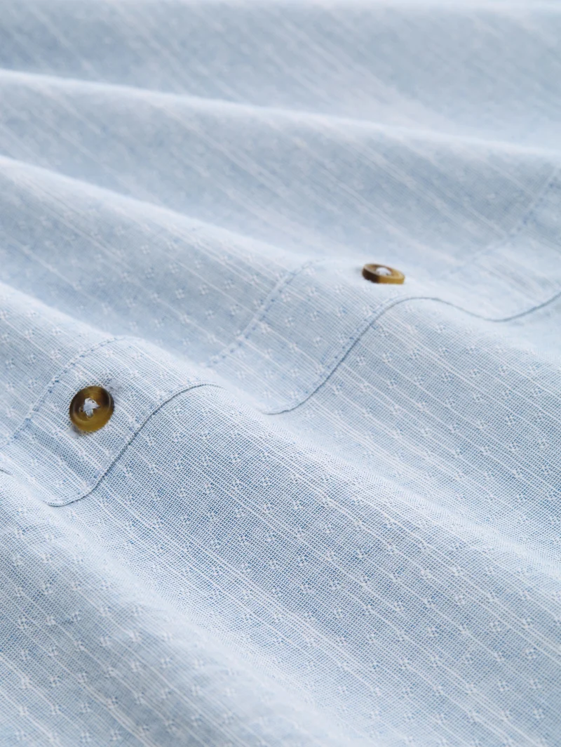 structured shirt, blue petrol structure