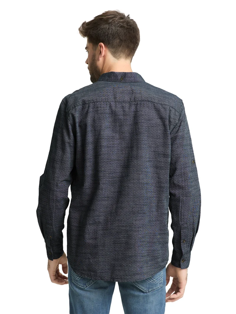 structured shirt, navy blue structure