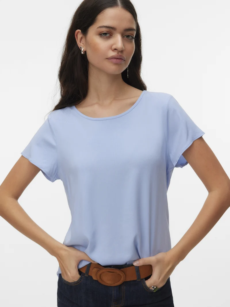 VMBELLA SS TOP WVN NOOS, Brunnera Blue