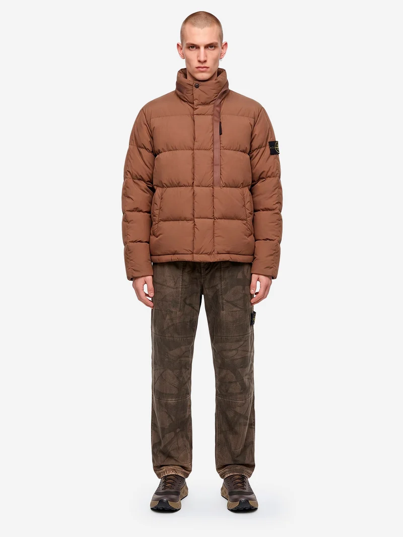 Short Down Jacket con badge Compass