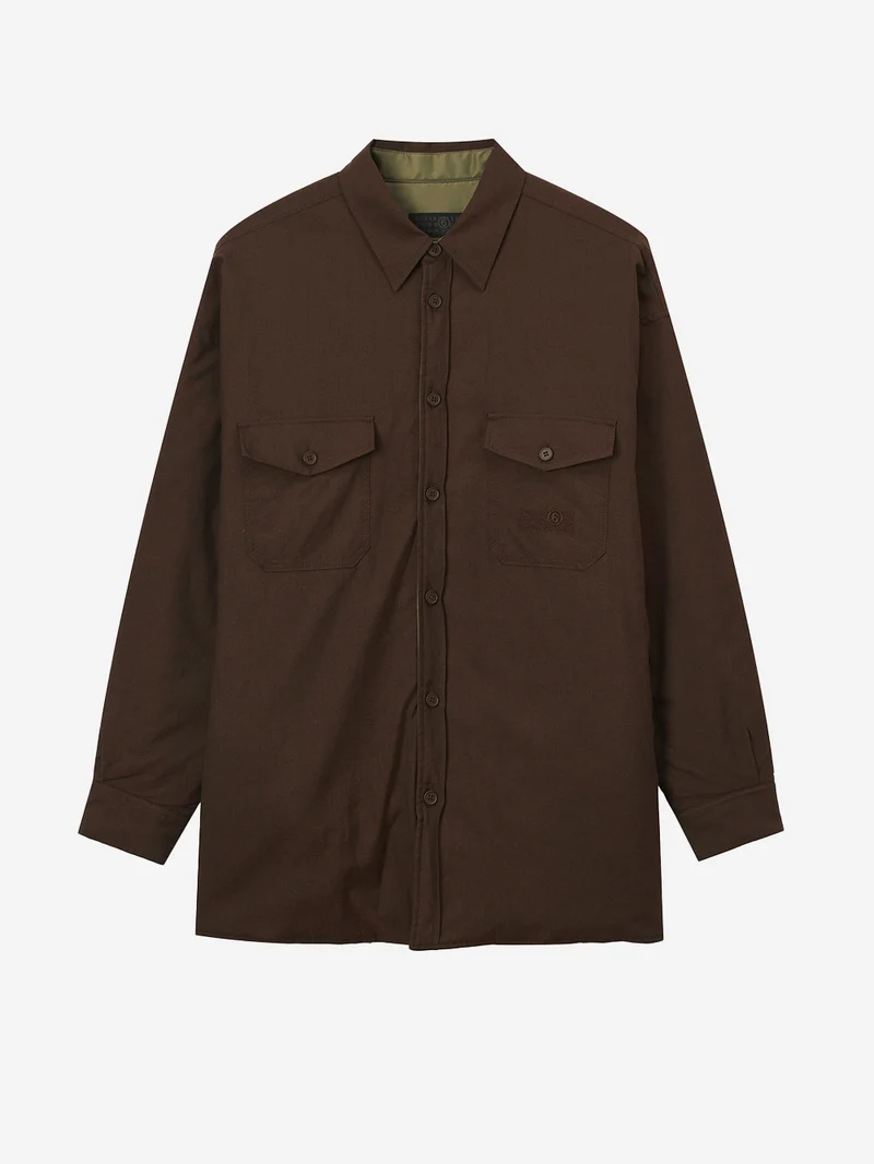 Camicia imbottita reversibile con logo Numeric