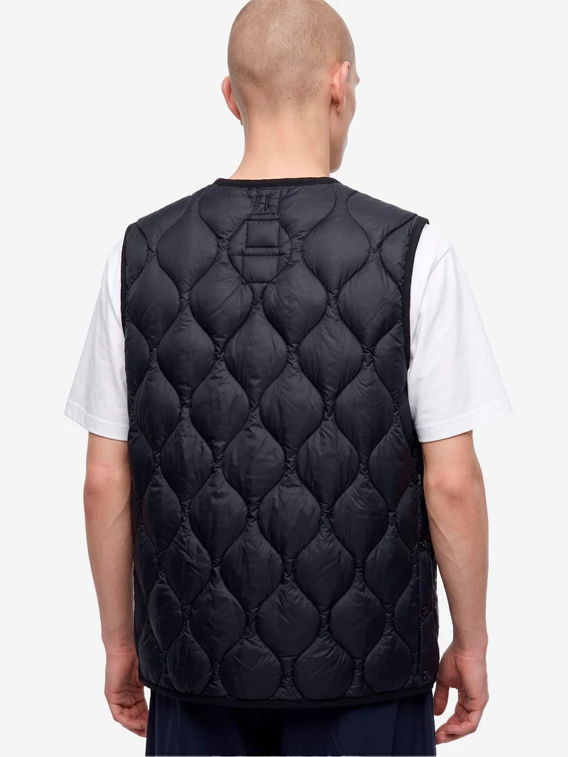 Gilet girocollo navy Military imbottito in piuma