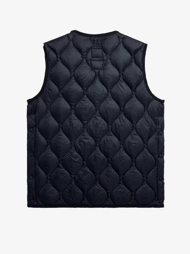 Gilet girocollo navy Military imbottito in piuma
