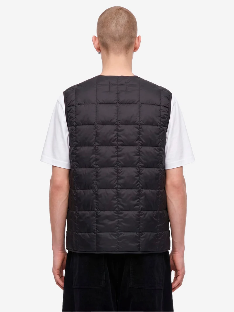 Gilet imbottito in piuma con scollo a V