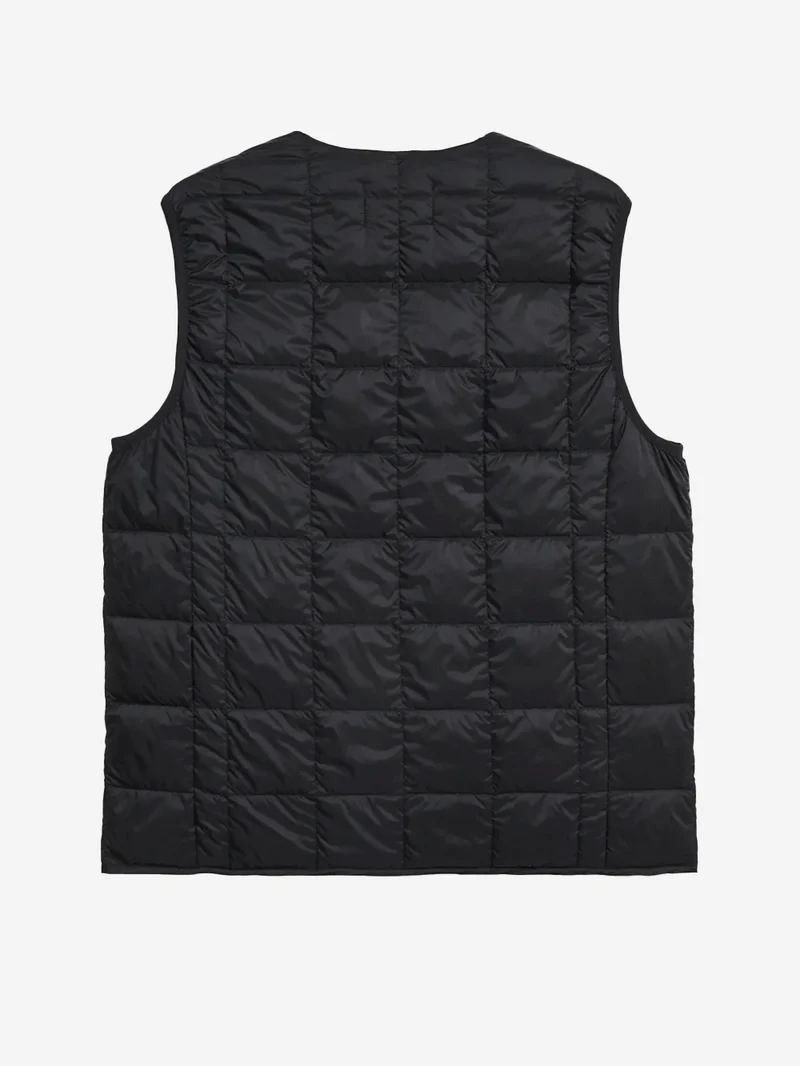 Gilet imbottito in piuma con scollo a V