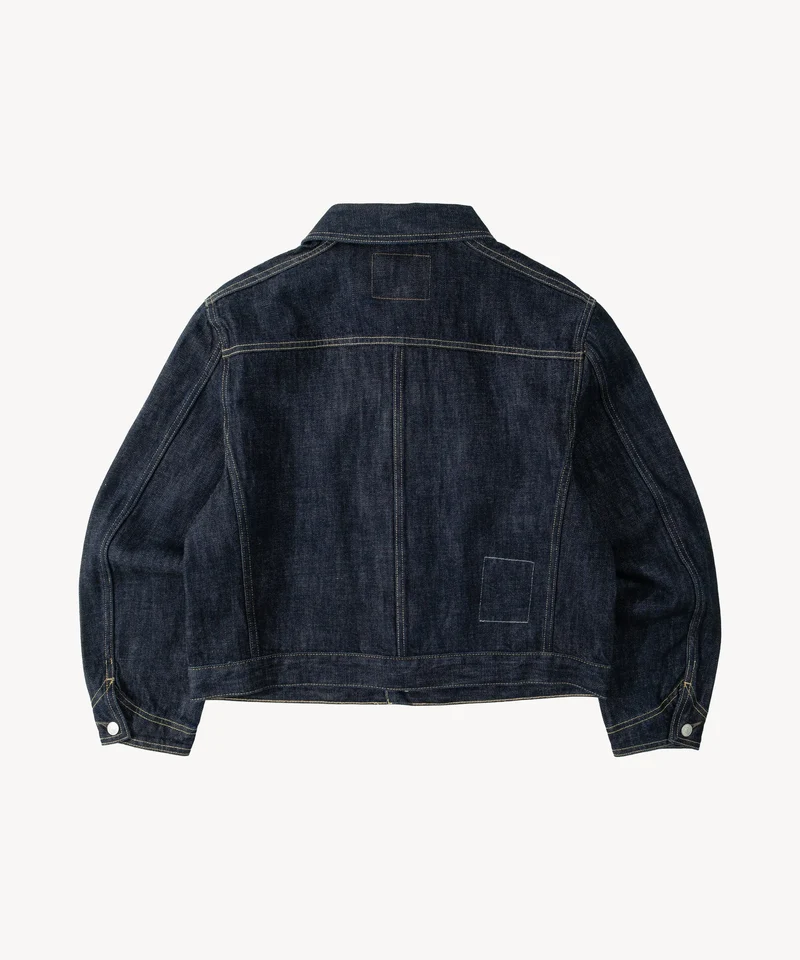 THE PLEATED SELVEDGE DENIM JACKET