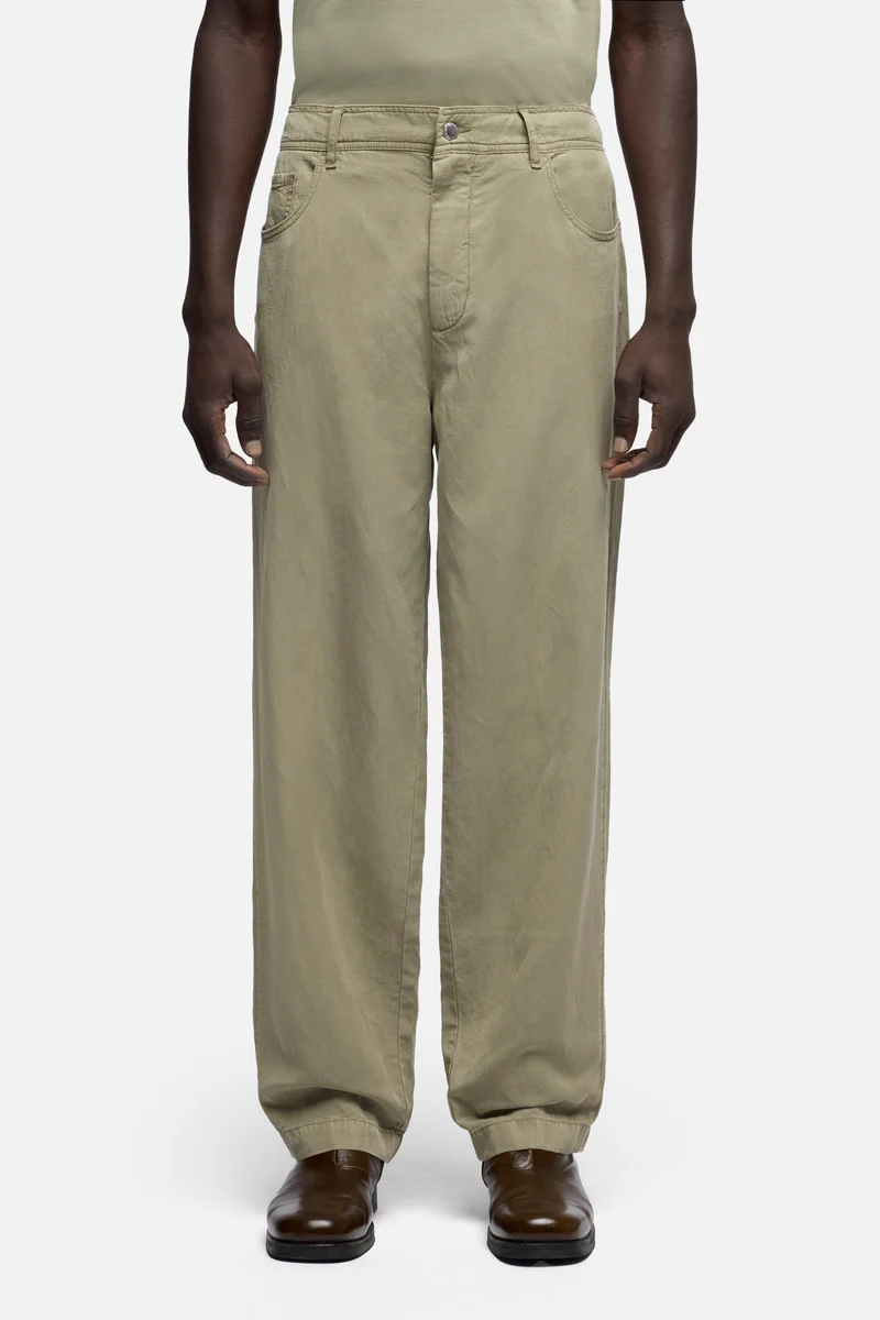 HYBRID JOGGER in Linen Blend Army