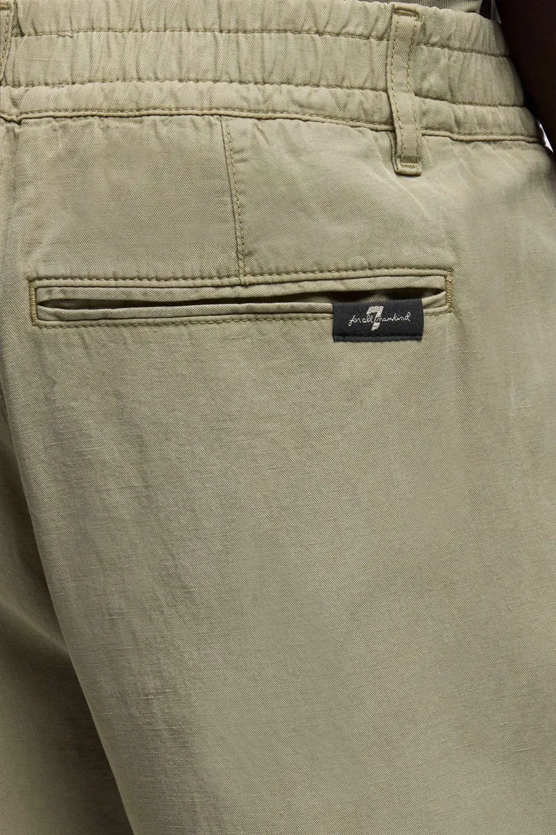 HYBRID JOGGER in Linen Blend Army