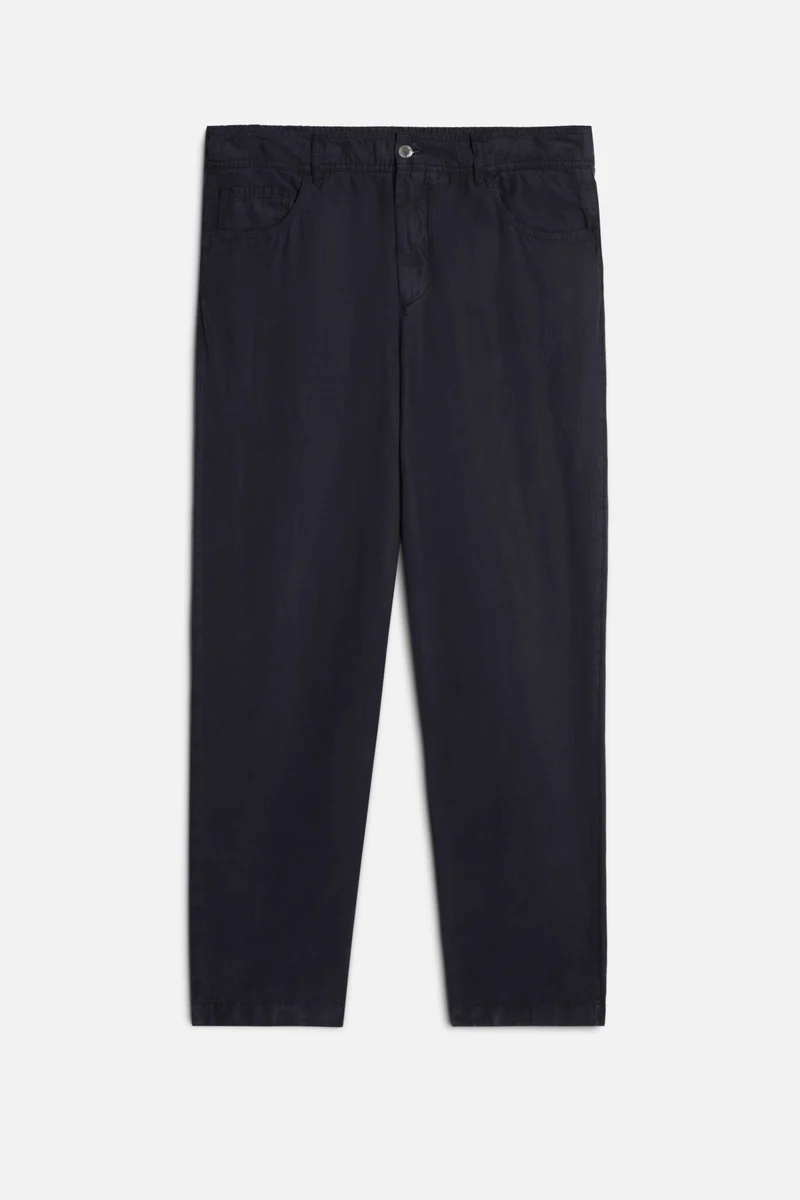 HYBRID JOGGER in Linen Blend Navy