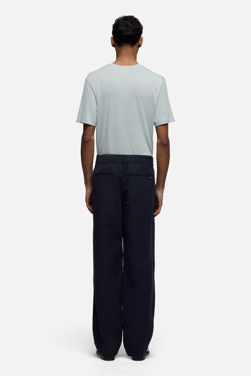 HYBRID JOGGER in Linen Blend Navy