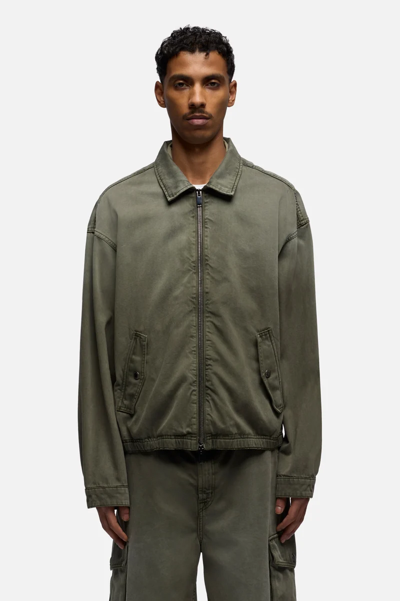 AVIATOR JACKET in Denim Sunfaded Moss