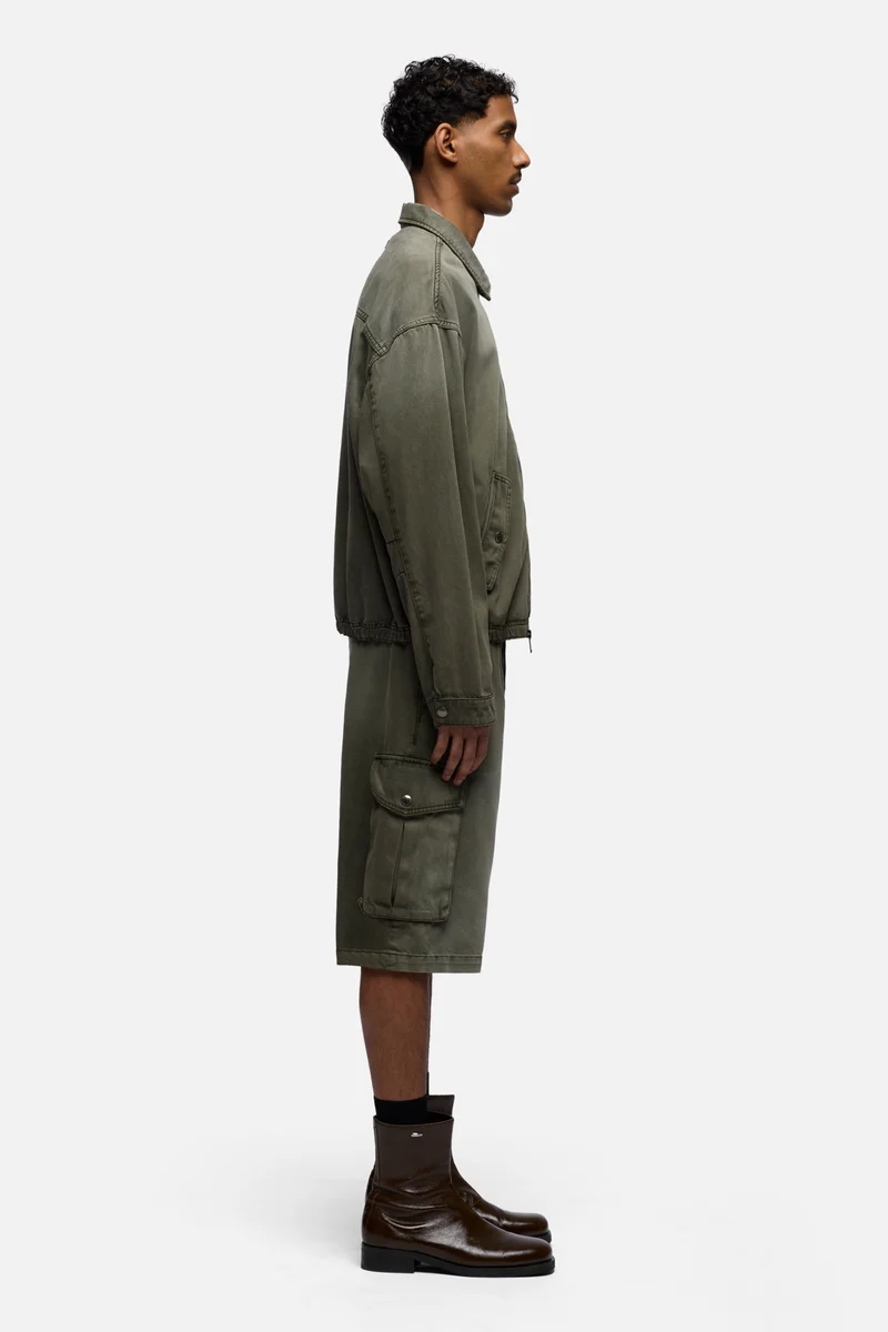 AVIATOR JACKET in Denim Sunfaded Moss