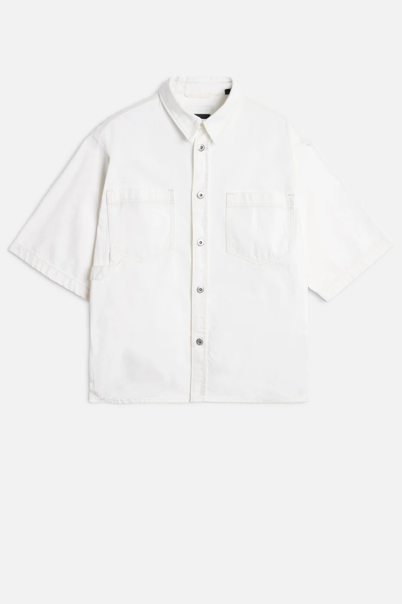 SHORT SLEEVE OVERSHIRT in Denim Salty