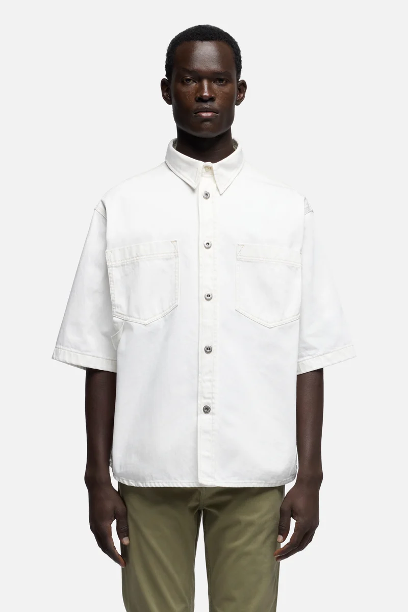 SHORT SLEEVE OVERSHIRT in Denim Salty
