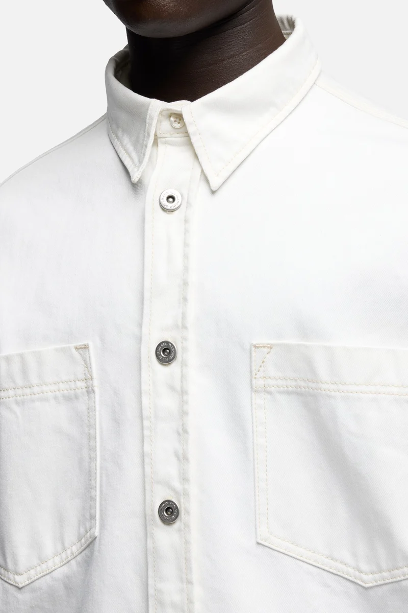 SHORT SLEEVE OVERSHIRT in Denim Salty