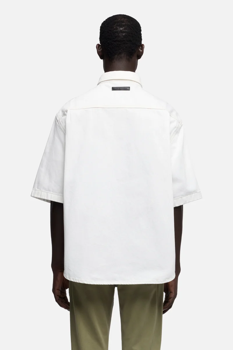 SHORT SLEEVE OVERSHIRT in Denim Salty