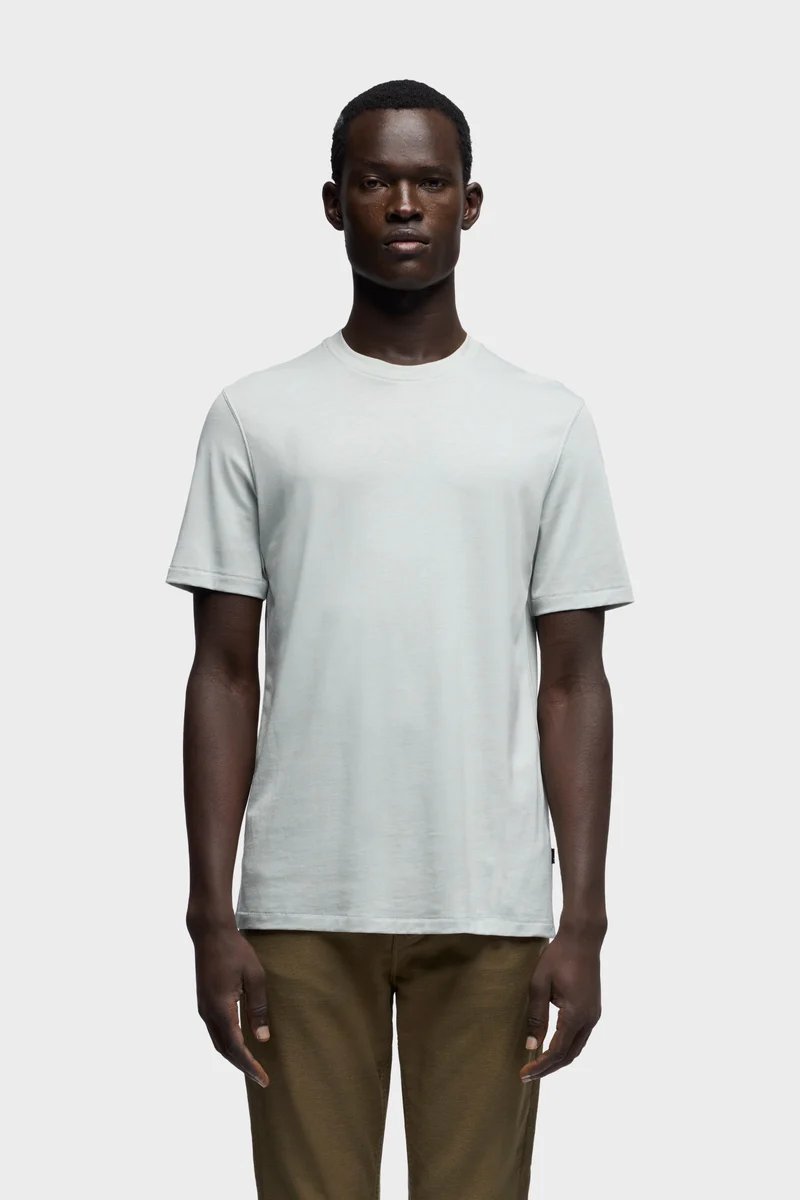CREWNECK TEE in Lyocell Dusty Blue