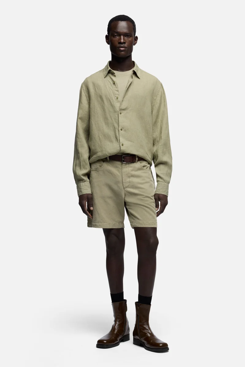 CREWNECK TEE in Lyocell Army