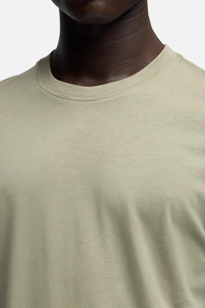 CREWNECK TEE in Lyocell Army