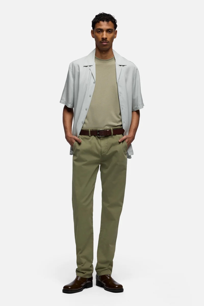 SHORT SLEEVE CAMP SHIRT in Fluid Dusty Blue