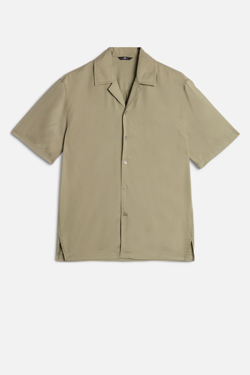 SHORT SLEEVE CAMP SHIRT in Fluid Army
