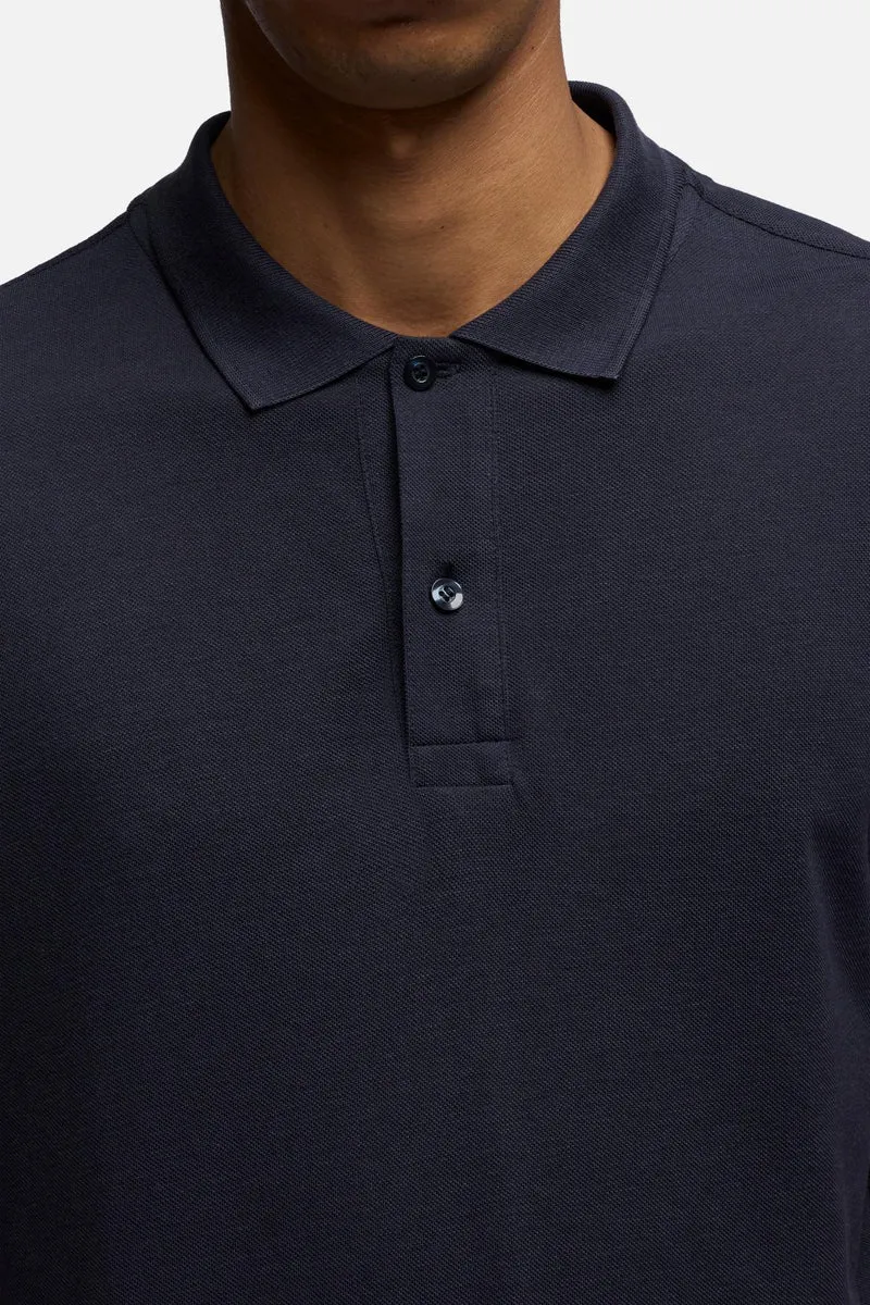 SHORT SLEEVE POLO in Lyocell Navy