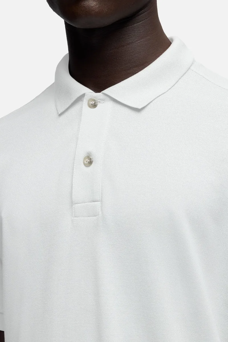 SHORT SLEEVE POLO in Lyocell White
