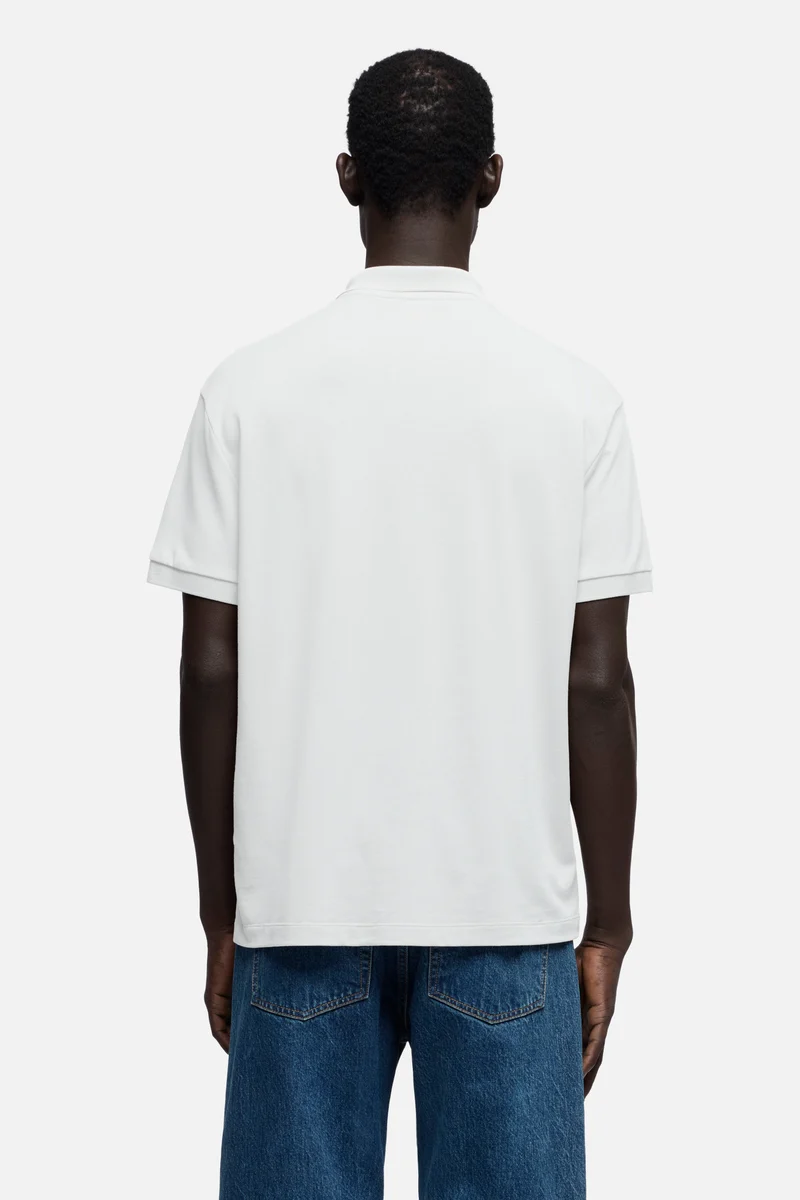 SHORT SLEEVE POLO in Lyocell White