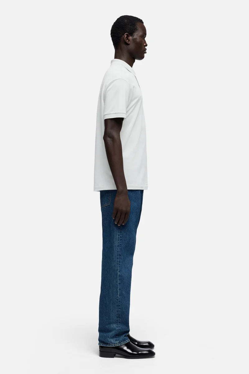 SHORT SLEEVE POLO in Lyocell White