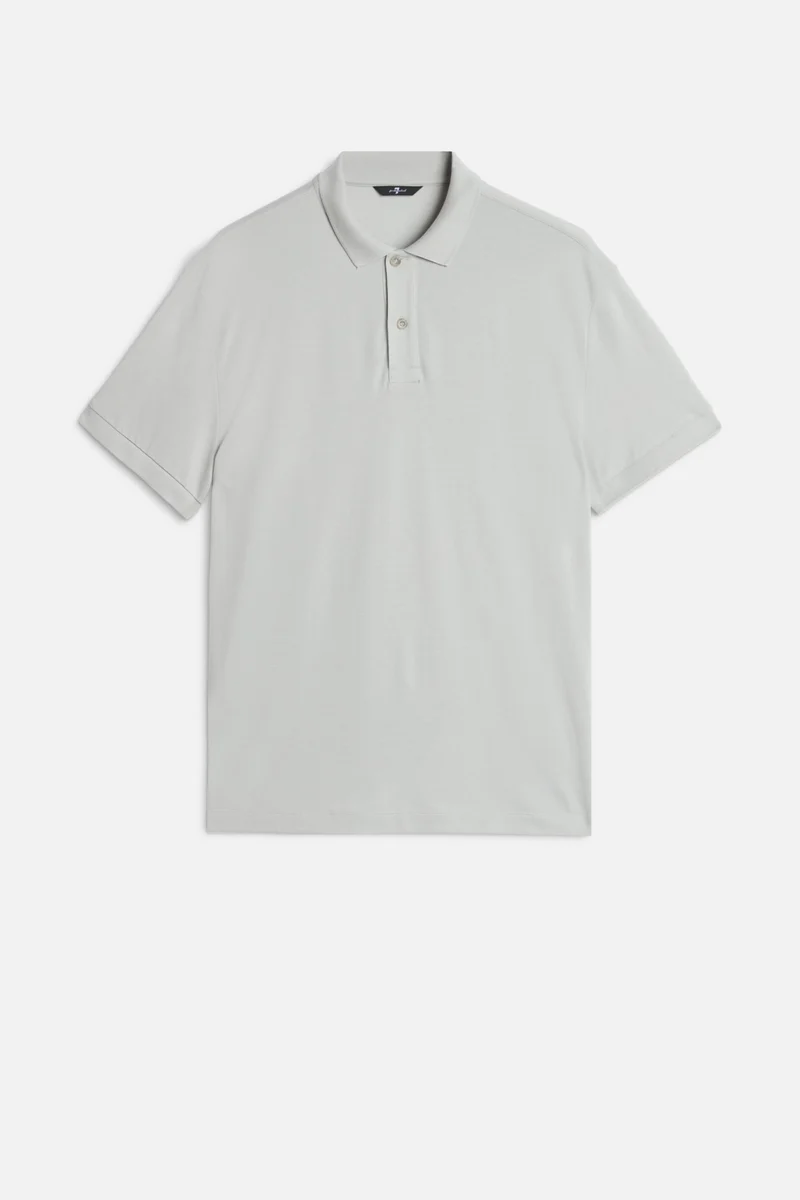 SHORT SLEEVE POLO in Lyocell Dusty Blue