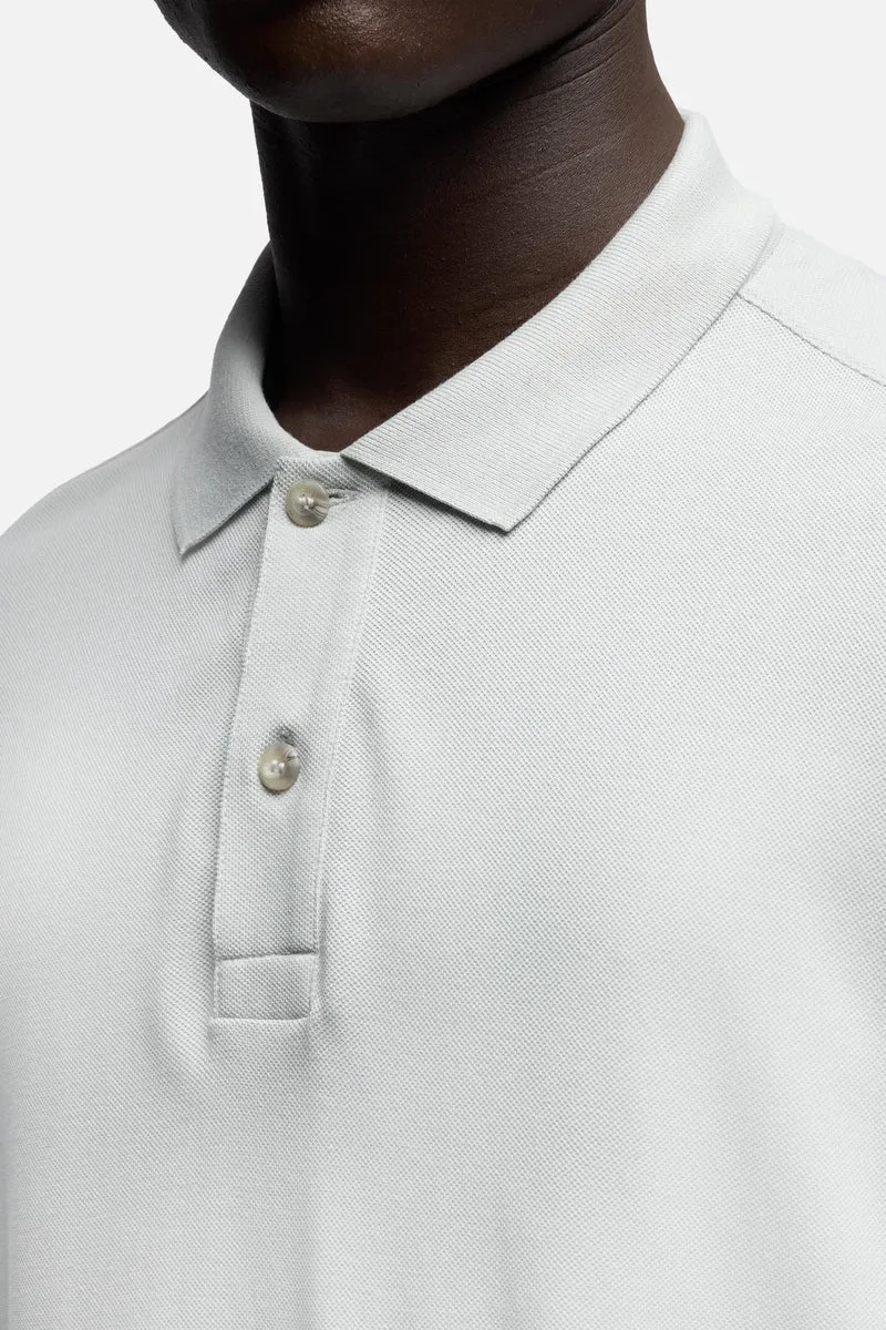 SHORT SLEEVE POLO in Lyocell Dusty Blue