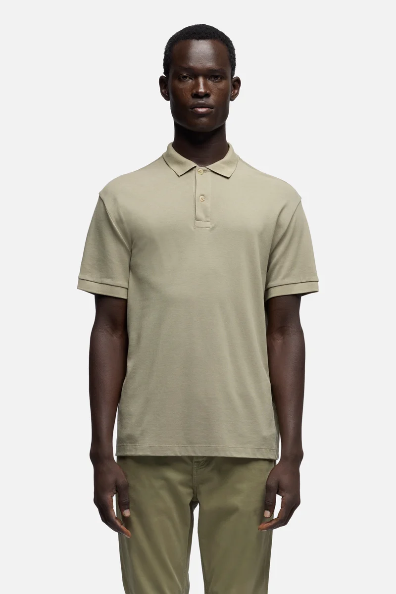 SHORT SLEEVE POLO in Lyocell Army