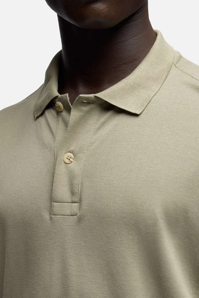 SHORT SLEEVE POLO in Lyocell Army