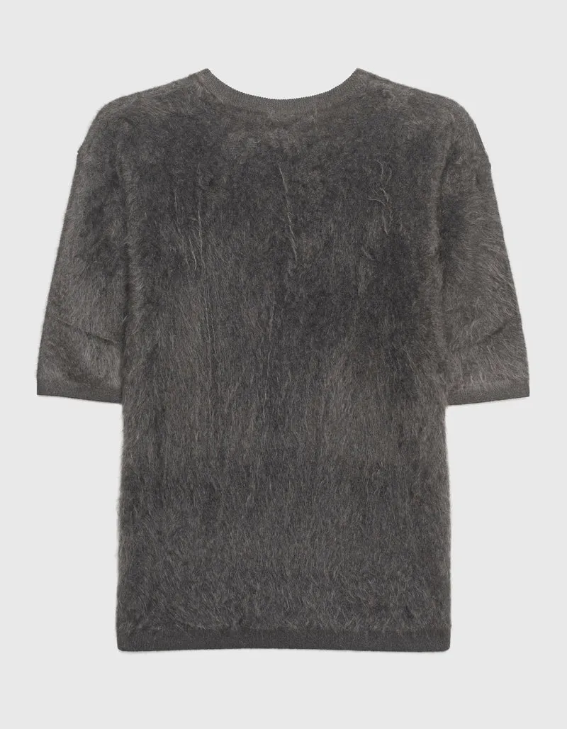 Fuzzy Kaschmir-Kurzarm-Pullover Maren