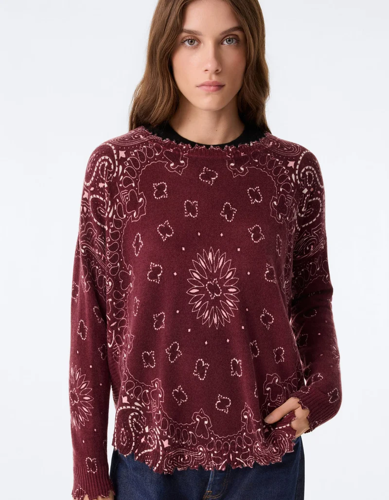 Destroyed Kaschmir-Pullover Mela Bandana