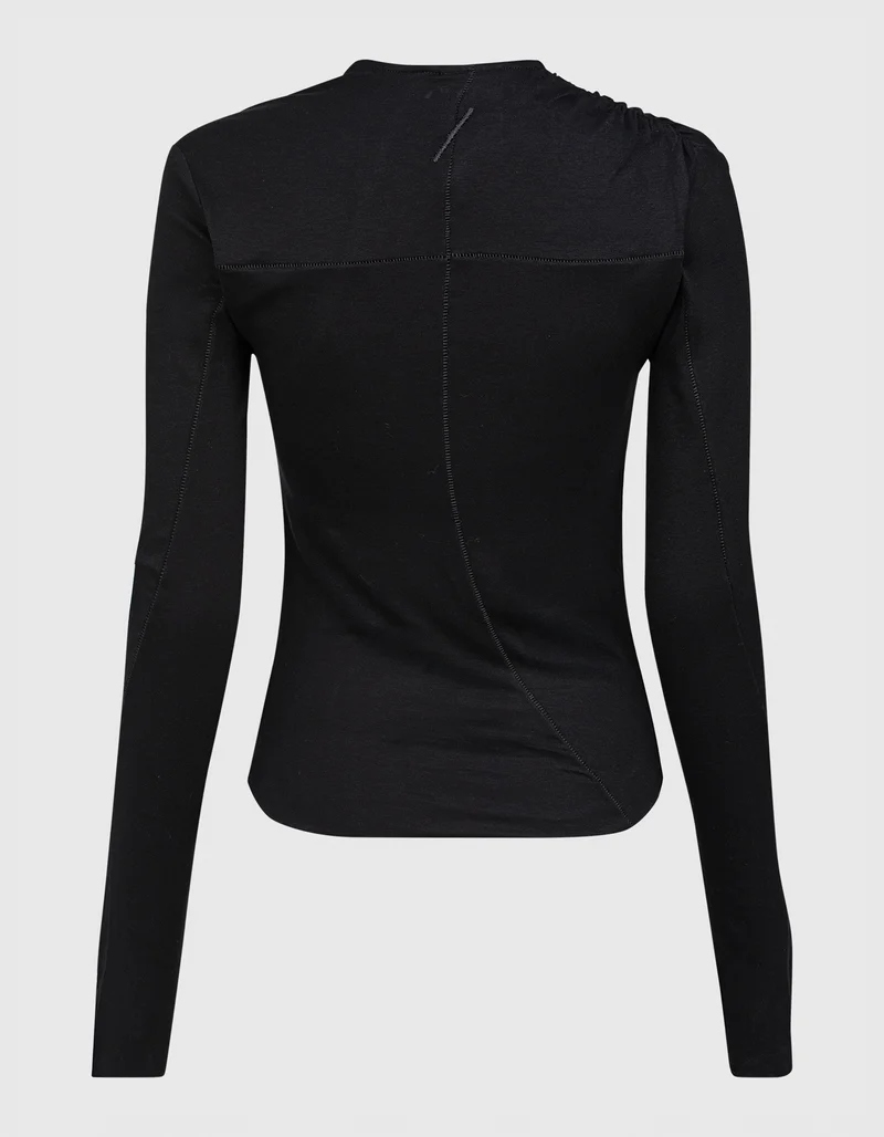 Longsleeve mit asymmetrischem Ausschnitt